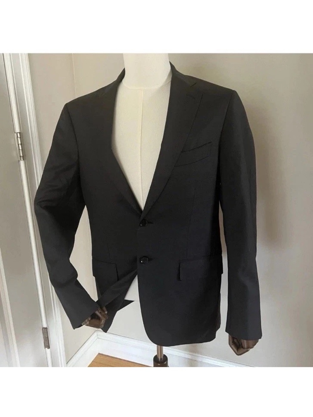 Isaia Napoli Blazer Men EU 50 R US 40R Charcoal Gray Aquaspider Made In Italy